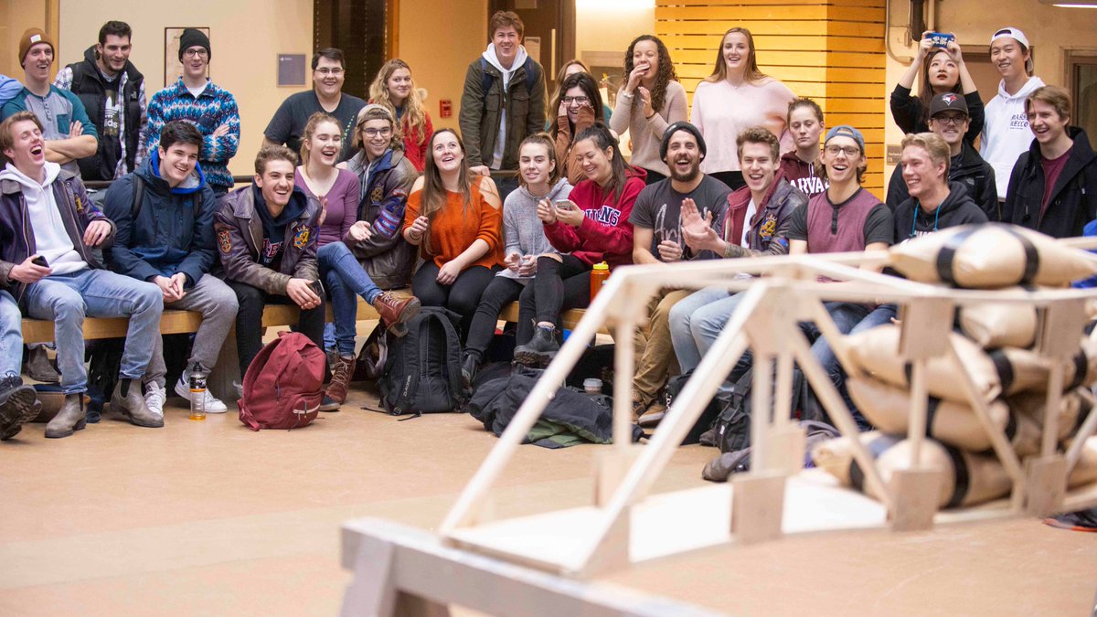 SmithEngQueens's tweet photo. Here area few shots from the APSC 200 Civil Bridge Building Competition in the ILC earlier . . . #QueensU #Engineering https://t.co/4LYVeQZCRc