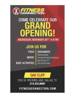 Here's a little preview of the new Fitness Connection in Oak Cliff. It's a nice facility, so don't miss the Grand Opening at 4-8 p.m. tonight. There will be food, music and tons of activities for your family.