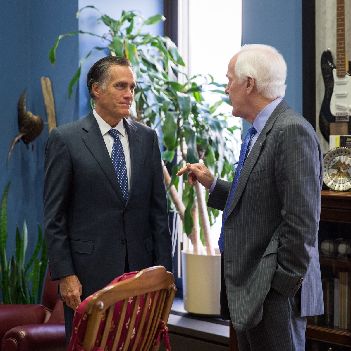 Great to catch up with Sen-Elect Romney. We will be a stronger Senate because of your service. ⁦@MittRomney⁩