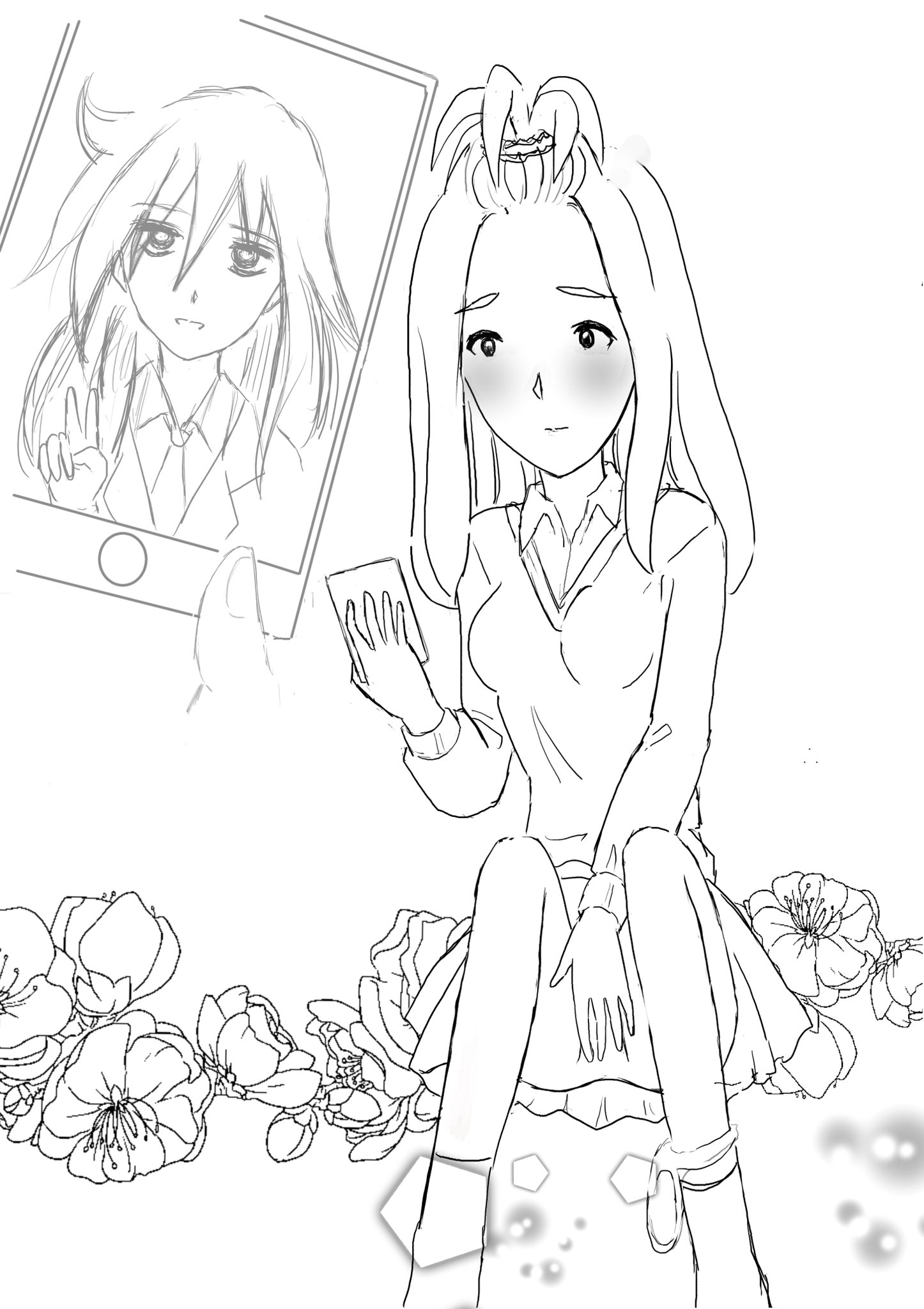 ぽんた 黒木のことがめちゃくちゃ気になってる岡田茜ちゃんを描きました おかもこ わたモテ T Co Rne2gwcf09 Twitter
