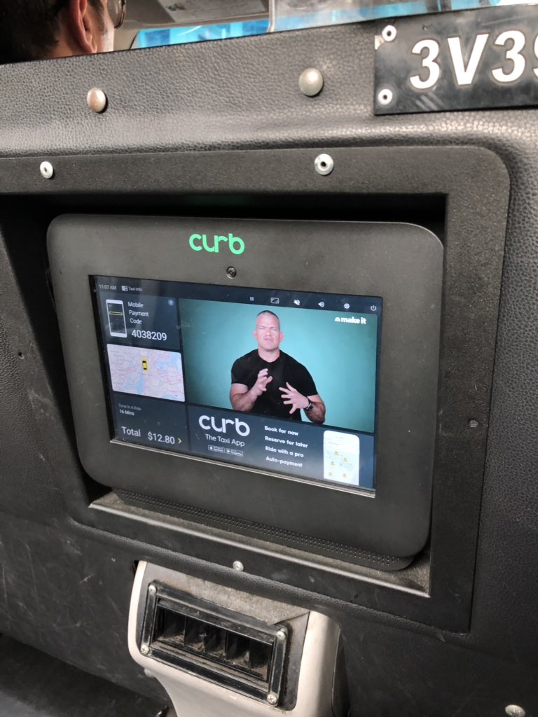 eddieklay's tweet photo. Screen was muted but if I had to guess @jockowillink was probably saying, “Why are you in a cab? Walk. Or better yet, run.” https://t.co/JUhnheWiT1