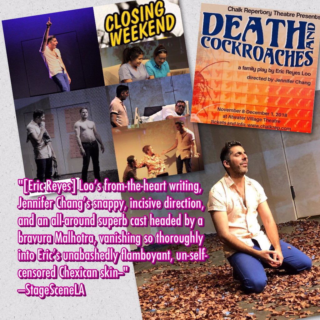ThatSunil's tweet image. Laugh w/us, cry w/us, ooh&amp;amp;aah at a #WallofDicks w/us! Last chance to see #DeathAndCockroaches! This Thurs, Fri, Sat, 8pm. chalkrep.com

Use 20for20 for $20 tix (limited). Or CockroachGroup for $20 off.
#LAThtr #AsianThtr #Chexican #lgbtq🌈 #lgbt #family #cockroach