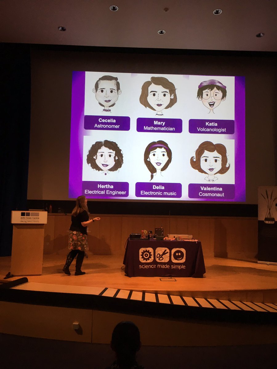 RHSCCareers's tweet photo. Inspirational talks from @SciMadeSensible @FunSizeSuze at Women of the Future Conference @JohnInnesCentre #increasingaspirations # broadeninghorizons #WOF18 https://t.co/9bxTVmI4Gx