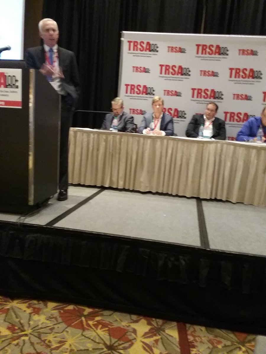 jackrosby's tweet photo. A panel at TRSA's Healthcare Conf. are taking about products for preventing HAIs. https://t.co/YLw61Amr3G