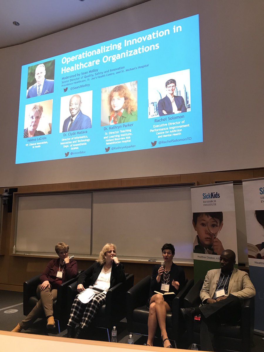Com_HAConf's tweet photo. @RachelSolomonTO talking about time, space and culture - requirements for innovation @RachelSolomonTO @SeanJMolloy @Com_HAConf @CAMHnews @SickKidsNews #TPC2018 #innovations https://t.co/9SYoA47wjn