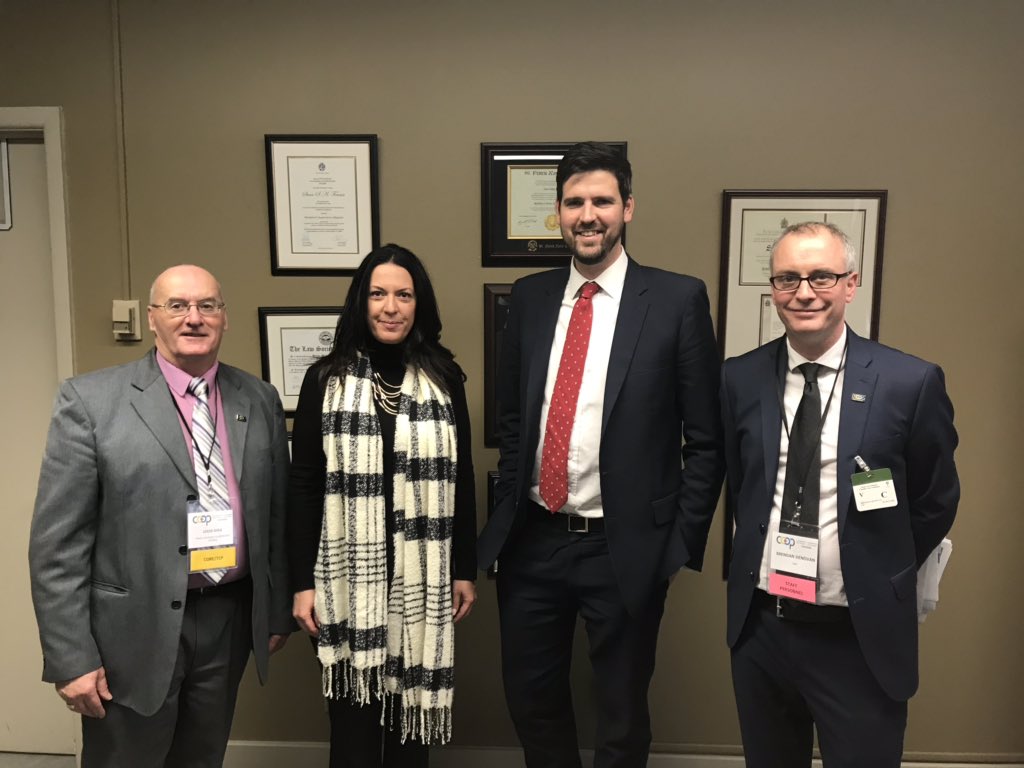 A great meeting with @SeanFraserMP on the Hill today. Thank you for the support and advice. Here we are with PEI’s own Louis Shea (far left) and @MajaAnaMaya @bdenovan #coops #coops4dev