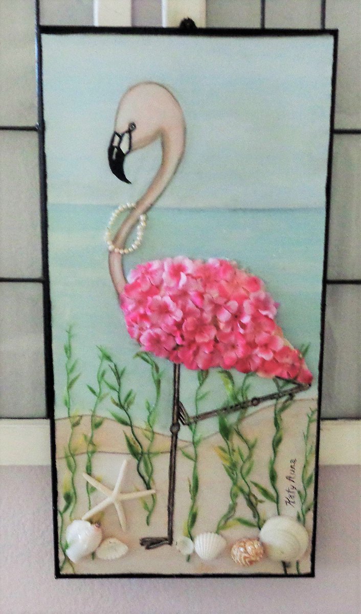 Fiona Flamingo #flamingoart #seabirds #flamingopainting #flamingowallart #mixedmedia #keywest
etsy.com/listing/642654…