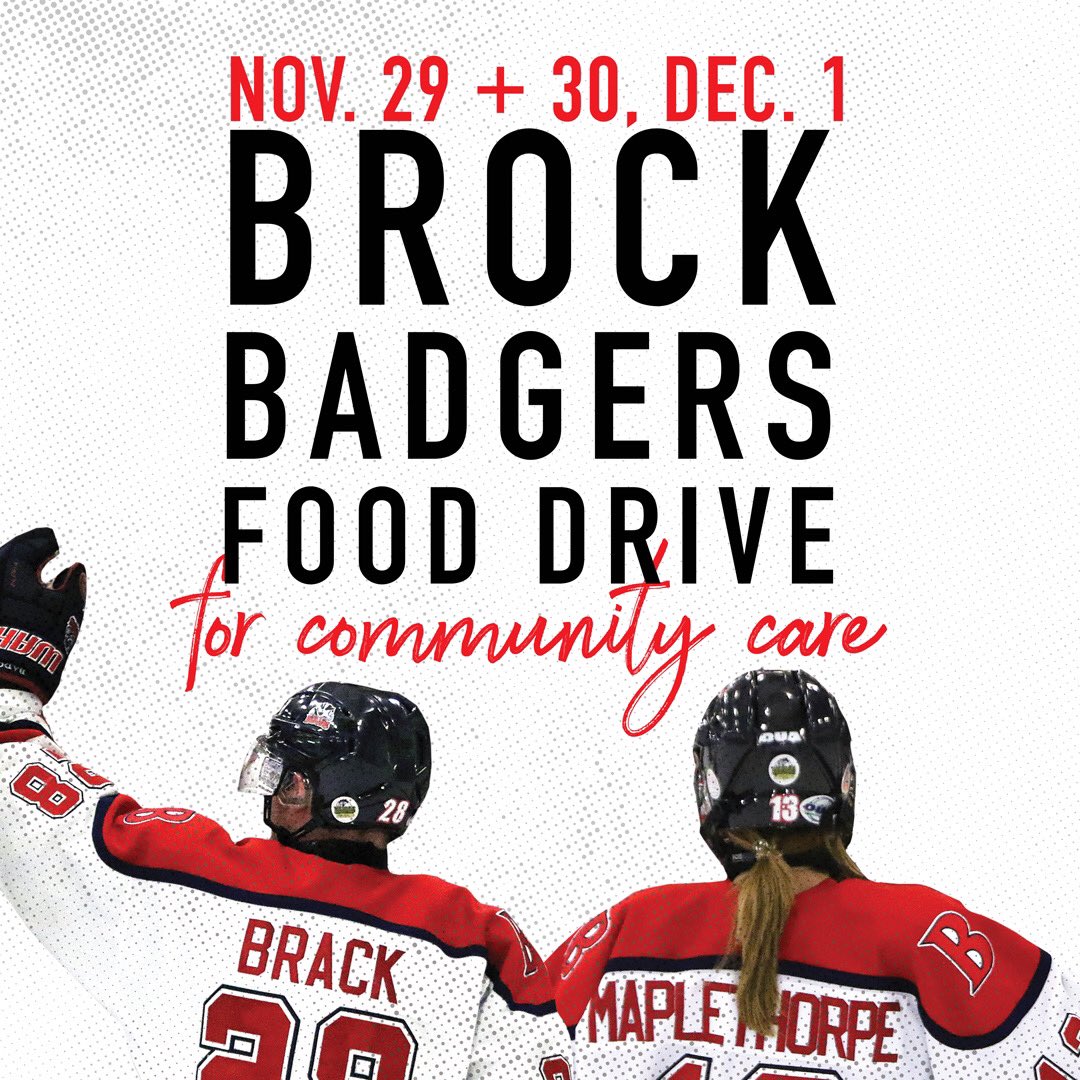 Brock_W_Hockey's tweet photo. DOUBLE GAME DAY WEEKEND!! 🐾
Brock Women’s Hockey takes on Guelph on Thursday at 7:15pm and Waterloo on Saturday at 2:15pm! 🏒

This weekend is the Badgers Community Care Game! Earn Badgers 4 Badgers points too! Check out our Facebook event or Instagram post to learn more! 🅱️ https://t.co/ttX0joyO9s