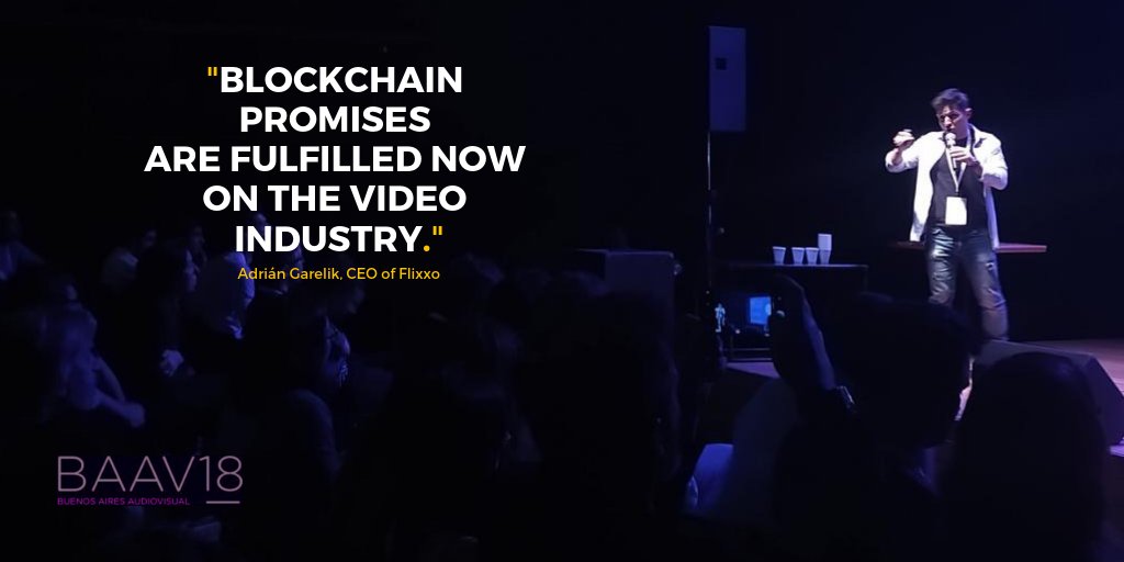 flixxo's tweet photo. Thanks to everyone who attended yesterday's conference  "Blockchainment: cryptocurrencies for the entertainment industry", given by @adriangarelik -CEO of Flixxo- at Buenos Aires Audiovisual #BAAV18.🗣️👥👥

#BuenosAires #BAAV18 #Blockchainment #Flixxo https://t.co/C5vIjac1lg