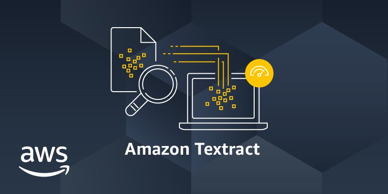 awscloud's tweet photo. Introducing Amazon Textract– now in preview! Easily extract text &amp; data from virtually any document. #reInvent https://t.co/HzqCSGWxVn https://t.co/ZyI39TqNXF