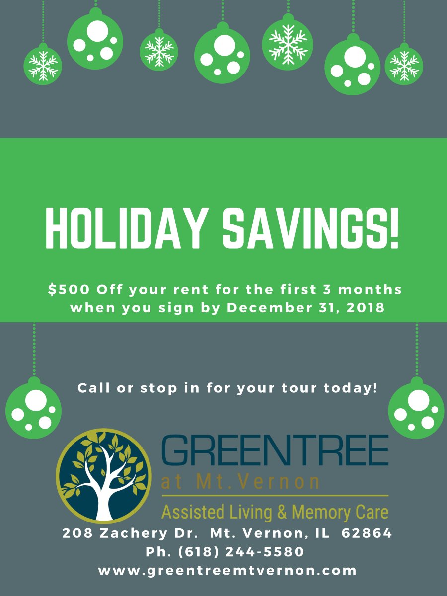 GreenTreeMtV's tweet photo. Stop in or call Miki today for a tour and find out about our Holiday Savings. https://t.co/sMWVKgTMnf