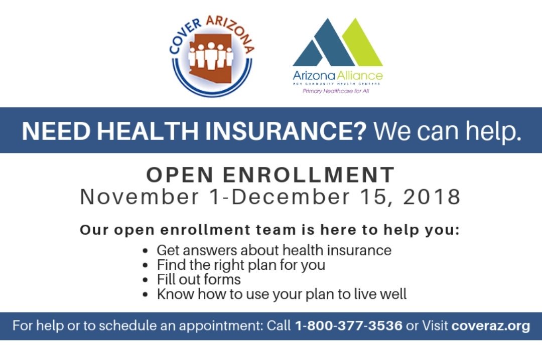 UninsuredInAZ's tweet photo. Still need medical health insurance? We can help. #openenrollment #healthcare #healthinsurance #marketplace #EnrollByDec15 https://t.co/G8rQWbXgWy