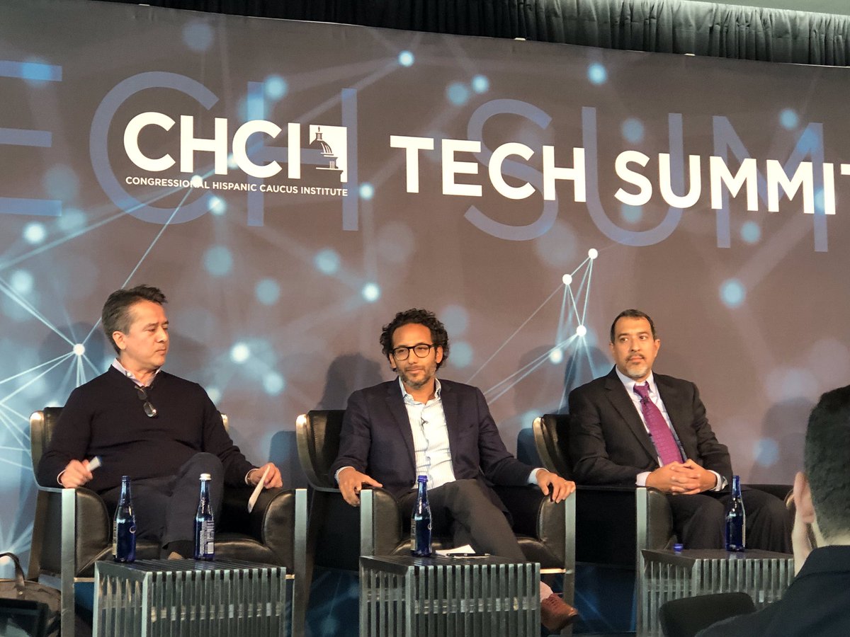 Our CEO James Gutierrez on stage at the CHCI Tech Summit!
