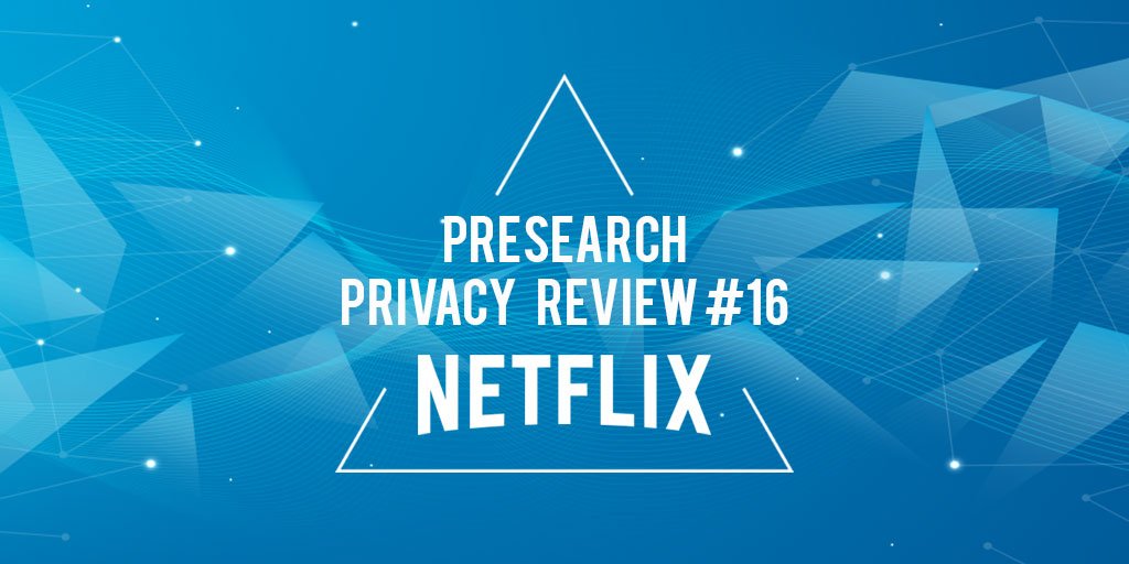 👀#PresearchPrivacyReview 👀
𝗡𝗲𝘁𝗳𝗹𝗶𝘅 &amp; 𝗖𝗵...𝗲𝗰𝗸 𝘆𝗼𝘂𝗿 𝗽𝗿𝗶𝘃𝗮𝗰𝘆 𝘀𝗲𝘁𝘁𝗶𝗻𝗴𝘀?
Privacy expert <a href="/iamdylancurran/">Dylan Curran</a> is at it again - examining privacy policies 
for us all.
Read the article and watch the video here ➡️bit.ly/2QrOS14