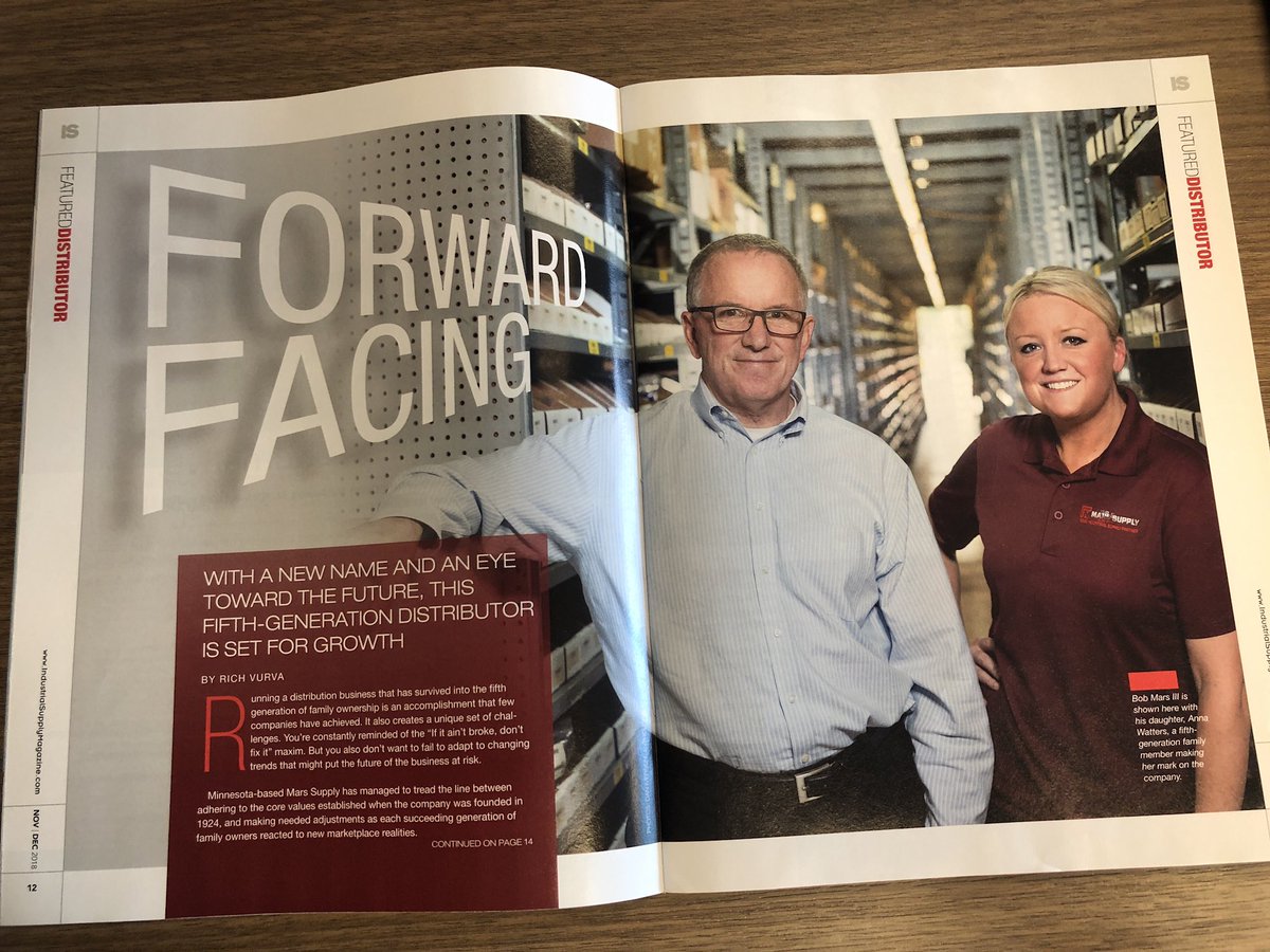 Make sure you check out this month’s cover story in <a href="/IndSupplyMag/">Rich Vurva</a>! Great article on  fifth generation distributor, <a href="/MarsSupplyCo/">Mars Supply</a> and how they are set for growth in the future! #ADSTRONG