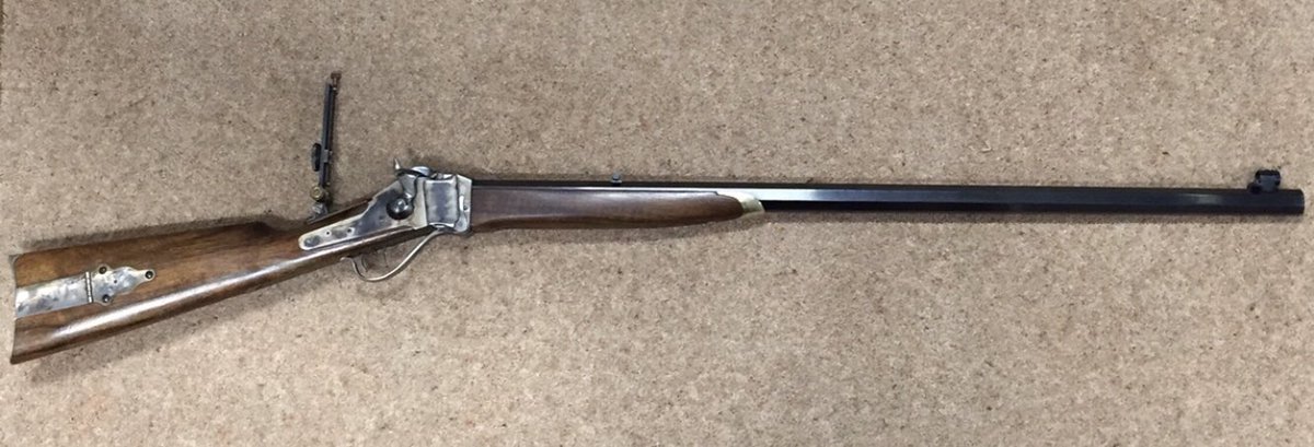 CraigKiddLTD's tweet image. Our dream Black Powder Target Rifle has finally arrived in store. 45-110 Sharps replica as used by Tom Sellick in Quigley Down Under. A real ⭐️ of the shop. Conditions apply .. #craigkiddltd #knottingley