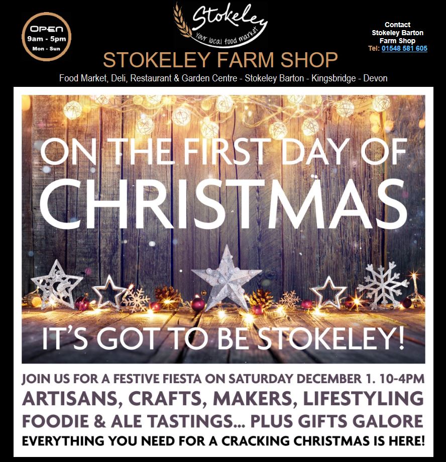 HamsAgent's tweet photo. Another Christmas treat this weekend! Christmas is definitely coming! #StokeleyFarm #SouthHams @StokeleyFS @SouthHamsBrew  @visitsouthdevon https://t.co/C6AfFiQtSi