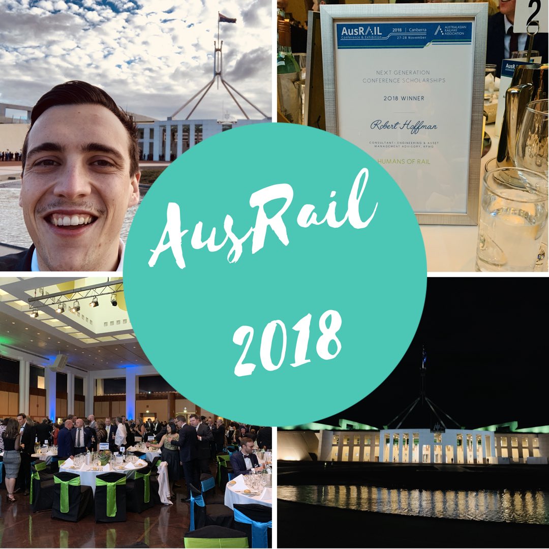 An awesome end to 2 days at <a href="/AusRAIL/">AusRAIL</a> 2018. Thank you so much to <a href="/AustRail/">🚄Australasian Railway Association (ARA) 🚃🛤️</a> for the scholarship to attend this conference. A very exciting time of #disruption in the Rail industry #ausrail2018 #youngprofessional