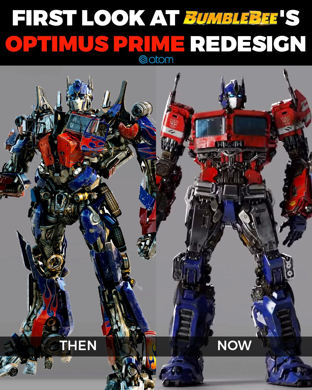 Rød dato horisont Efternavn Atom Tickets on Twitter: "Here's a first look at Optimus Prime's new  Generation One-inspired design for #BumblebeeMovie. Transformers are  heading back to their roots! What are your first impressions?  https://t.co/hUj6oibIl4" / Twitter