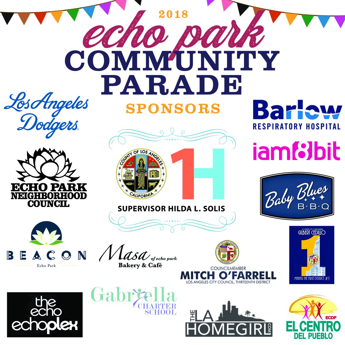 echoparkcp's tweet photo. HUGE thanks to our Sponsors!
 @HildaSolis  @Dodgers @iam8bit @BreatheBarlow @echoparknc @BabyBluesBBQ #BeaconEchoPark @masaofechopark  #GabriellaCharterSchool @SpacelandLA @TheLAhomegirl @MitchOFarrell #cd13 @gilcedillo #cd1

#echopark #echoparkparade #parade https://t.co/FpVmzRjF8c