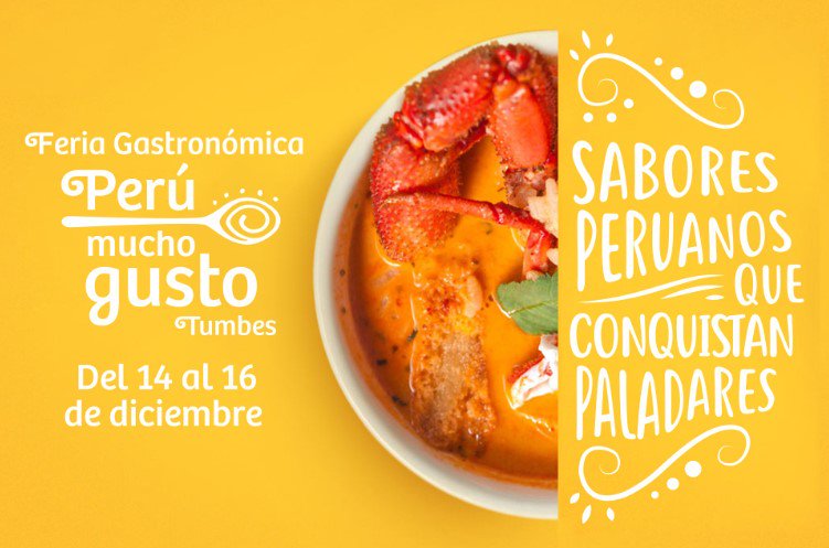 Las recetas más deliciosas de las 25 regiones del #Perú te esperan en <a href="/perumuchogusto/">Perú, mucho gusto</a> . Del viernes 14 al domingo 16 de diciembre.
El ingreso es libre
#PerúMuchoGusto #PlatosQueUnen #HechoEnPerú #Tumbes