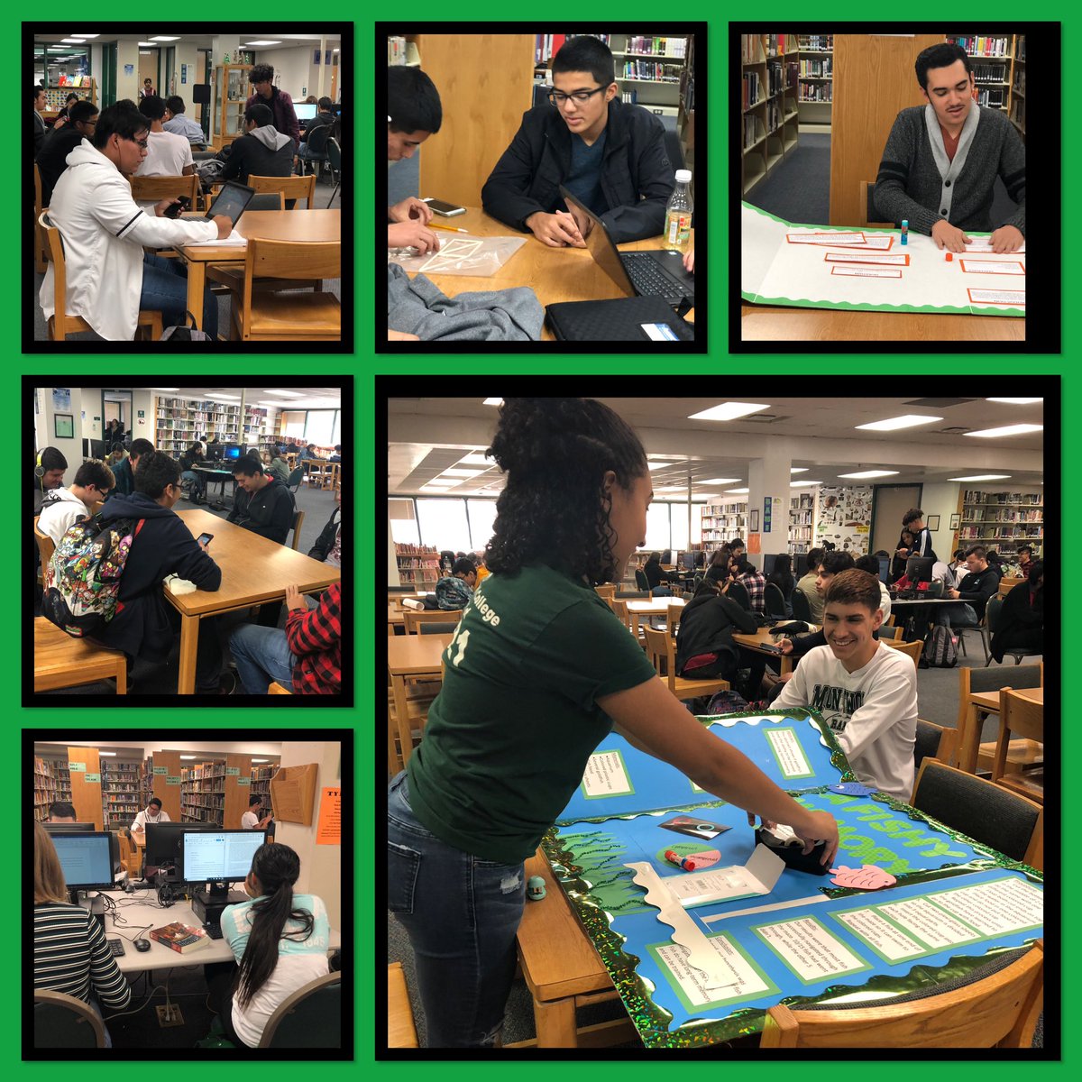 Just a typical lunch at the MHS library! #Team_SISD #SISD_READS #scienceprojects #research #STEM #databases #meetingplace #hangout #loveyourlibrary #heartoftheschool @DMacon_MHSReads @MontwoodHS @ARomo_MHS @Sparks_Interest