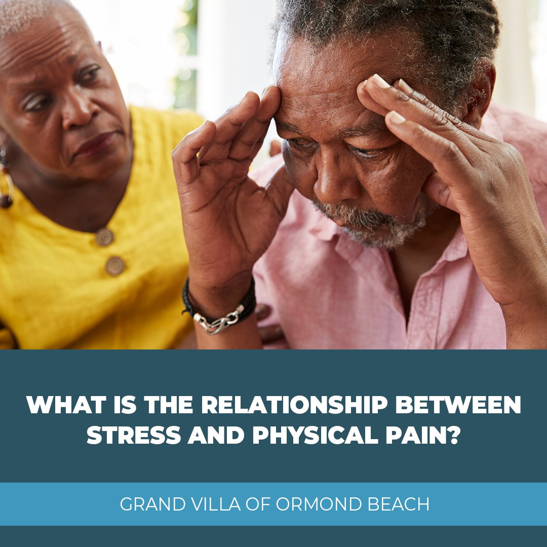 GrandVillaOB's tweet photo. What is the relationship between #stress and physical pain? Find out now on our blog: https://t.co/k3EQ42o7eO #seniorhealth https://t.co/83UbEDibf3