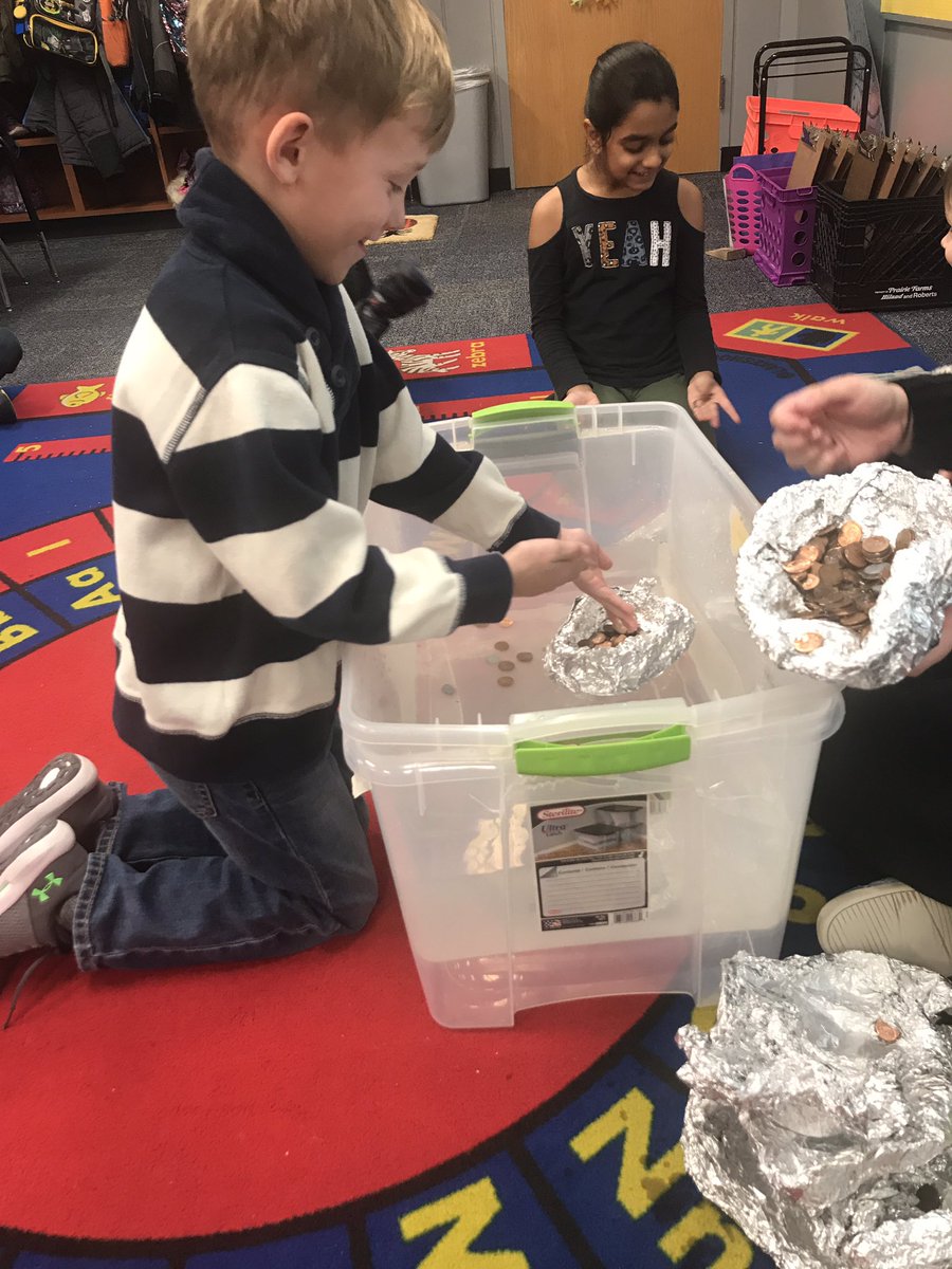 Spent the morning planning, creating, and testing our own Mayflower ships. Our goal: Design a Mayflower ship that will hold the most Pilgrims (pennies) while staying afloat.