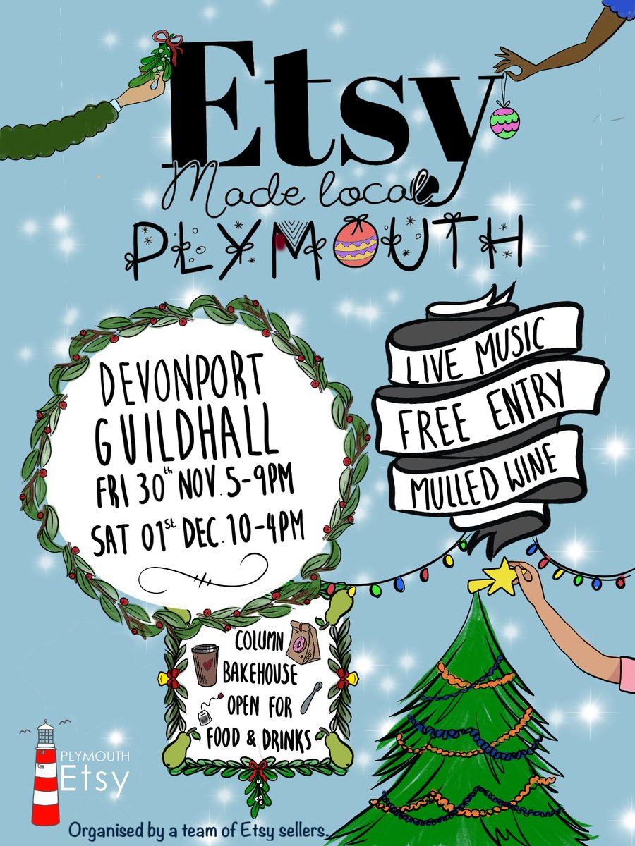 This #amazing event is happening this friday (30th November) get your #christmas gifts here and support your local handmade traders! @Plymouth_Live @guildhallplymouth @visitplymouth @PlymPavilions @Etsy @handmadeseller @ProCrafterGuild @handmadeitems3 @Torbay_Hour @SouthHams_DC
