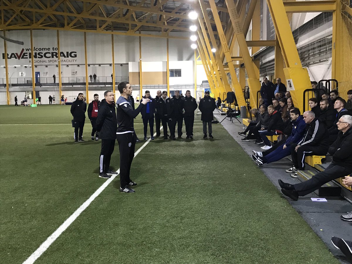 ScotFACentral's tweet image. CPD | Great turn out for our CPD event tonight with 80 coaches in attendance at Ravenscaig Sports Facility. Big thanks to @MotherwellFC and @StephenMc446 for delivering a session to his U18s, giving an insight into their Academy! 

@NLLFootballDev @nlleisure