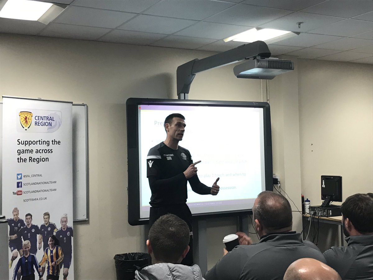 ScotFACentral's tweet image. CPD | Great turn out for our CPD event tonight with 80 coaches in attendance at Ravenscaig Sports Facility. Big thanks to @MotherwellFC and @StephenMc446 for delivering a session to his U18s, giving an insight into their Academy! 

@NLLFootballDev @nlleisure