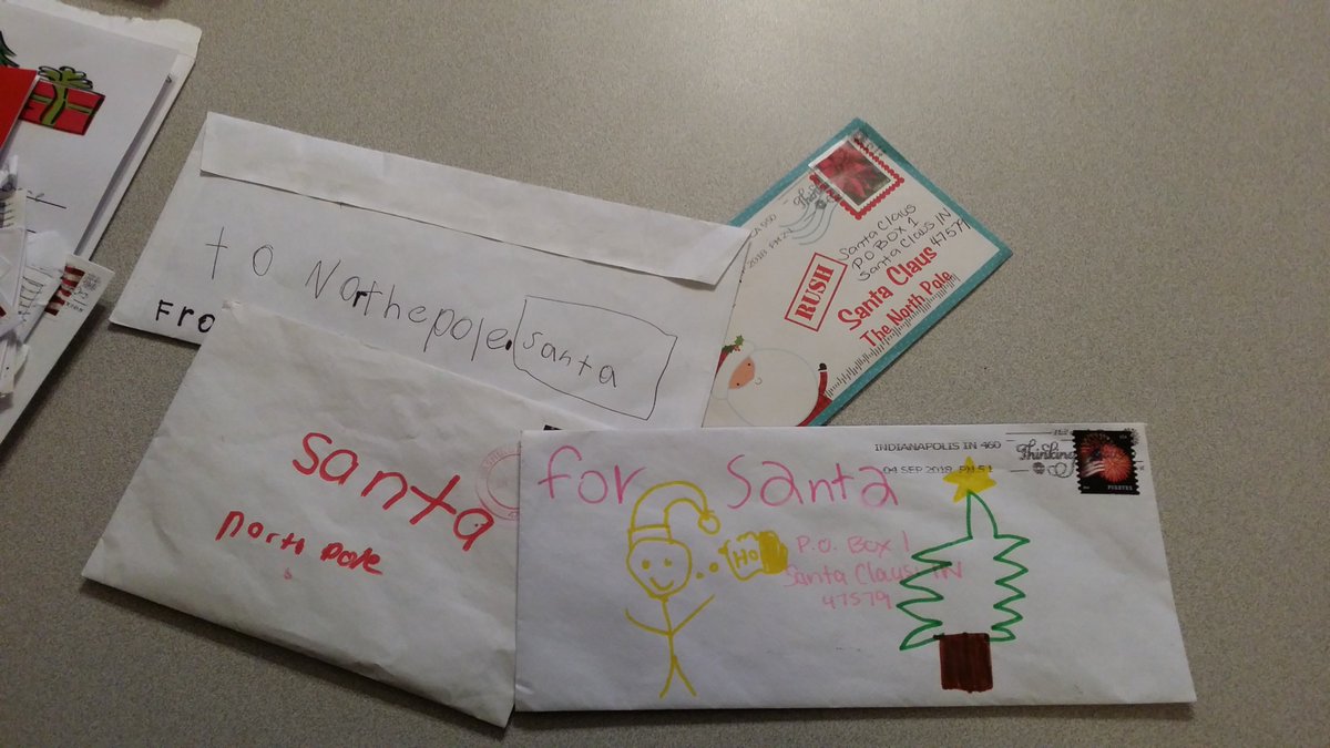 They are here!  
Santa's Elves respond to thousands of letters written to Santa every year.  We couldn't do it without the generous donation of letters from <a href="/HolidayWorld/">Holiday World</a>! 
Thanks for our special partnership and shout out to Andrea for all of your hard work!