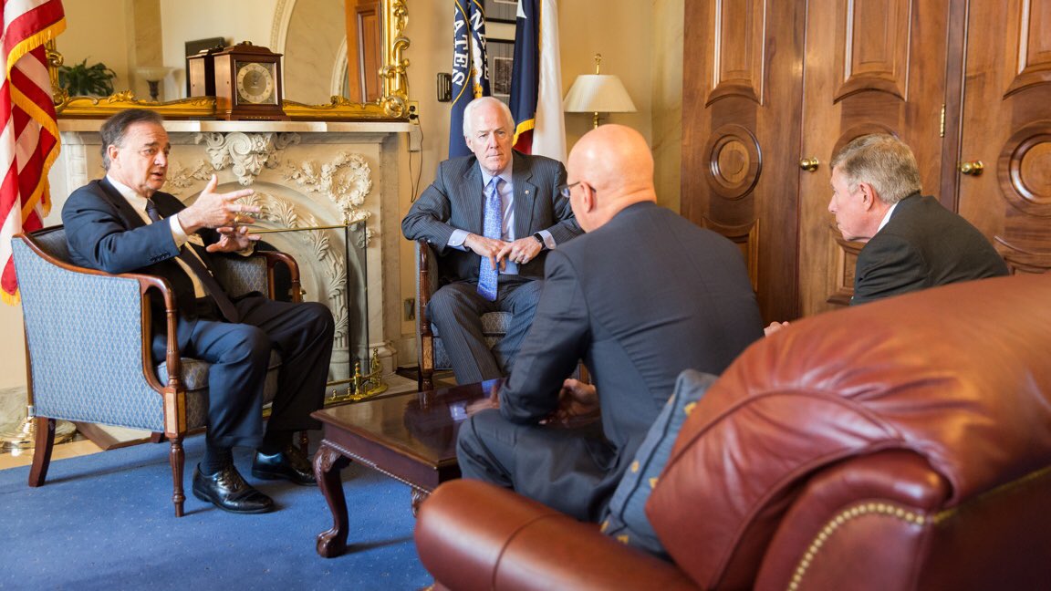 JohnCornyn's tweet image. The Texas A&amp;amp;M Maritime Academy in Galveston is one of only six maritime academies in the United States. Met with @TAMU Chancellor John Sharp this afternoon to discuss issues affecting the Academy.