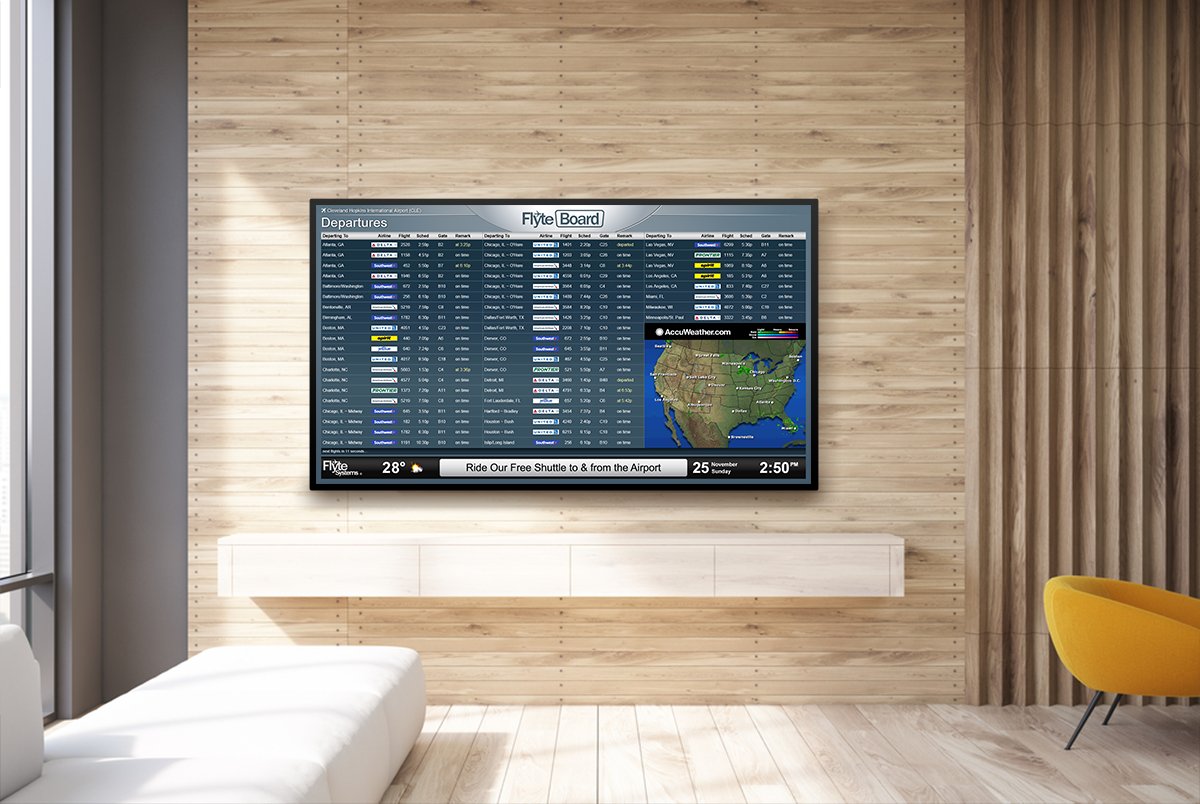 FlyteSystems's tweet photo. FlyteBoard with Doppler Radar Keeps #Hotel Guests Informed on Flight Availability and Changing Weather Patterns: https://t.co/8alDgHmN5K
#digitalsignage #fids #flightscreen #flightdata #flights #hoteles https://t.co/tqtgxm28z1
