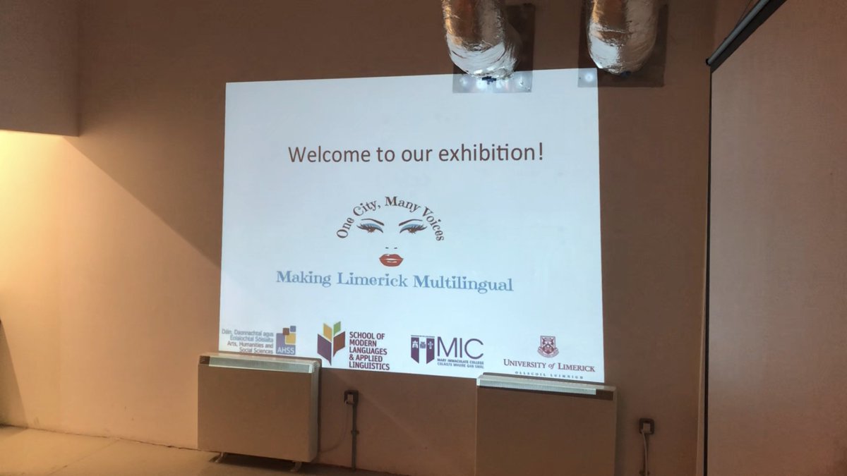 Congrats to all who took part in tonight's #OneCityManyVoices exhibition under the direction of @MawsMoriarty. Fantastic work by the students who put together a really thought-provoking presentation. Especially proud of our @MICLimerick students – the hard work has paid off!! 😊