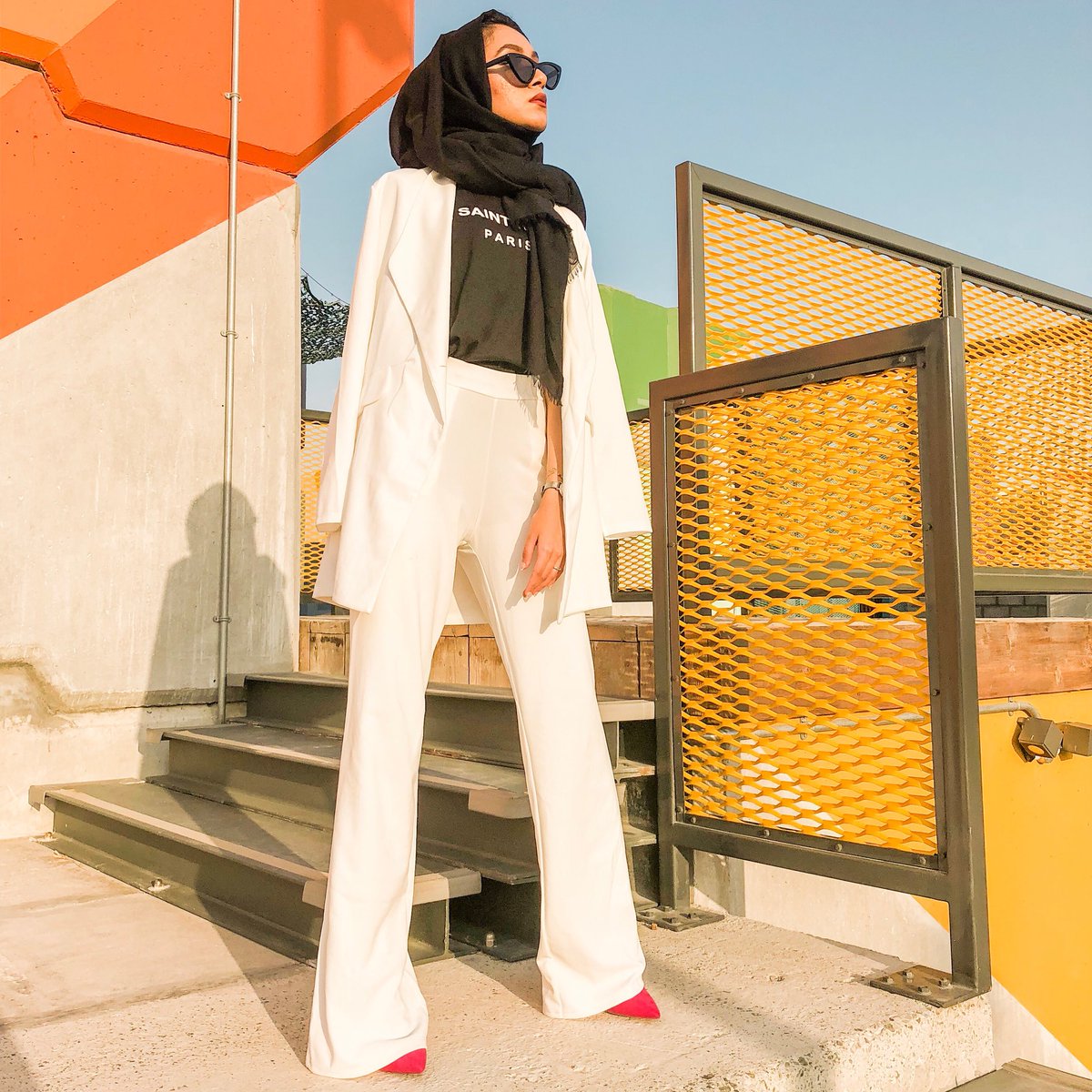 All about the pant-suit this season!🕶 #thisisd3 #modestfashion #hijab #fashionblogger #FashionWithAPurpose @d3Dubai