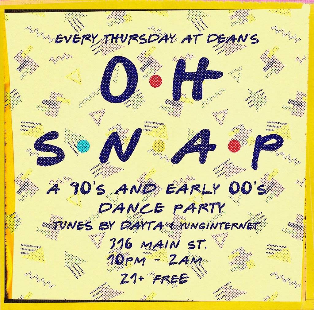 Every Thursday "Oh Snap" a 90's &amp; Early 00's party! @deanshtx | Sounds by: <a href="/dayta/">dayta</a> &amp; @yunginternet | 21+FREE | 10P-2A | #krackernuttz #houston #texas .
.
#houston #houstondrinks #downtownhouston #downtownhtx #downtown #ighouston #igaustin