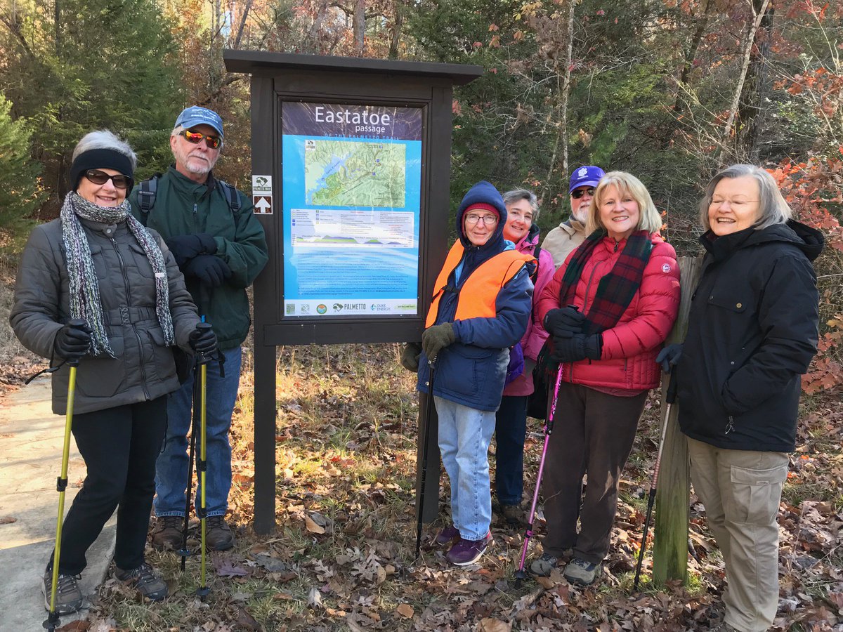 SCDNR's tweet image. @SCDNR's Jocassee Gorges OLLI class hiked Wednesday on the Eastatoe Passage of the Palmetto Trail @PCFtweet and then fished at SCDNR's Hemlock Hollow Angler Access Area on Eastatoee Creek. The class was led by SCDNR's Aquatic Education staff. bit.ly/2KG1c8T #FishSC