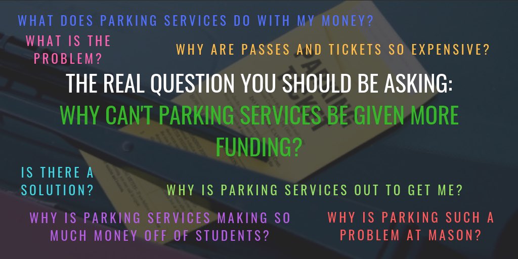 empoweredbyjosi's tweet photo. To bring about #GMUParkingChange we really need to be asking @GeorgeMasonU why parking services isn’t given more finding.
#GMUParkingFines #MimsPR https://t.co/uObFDpWl7k
