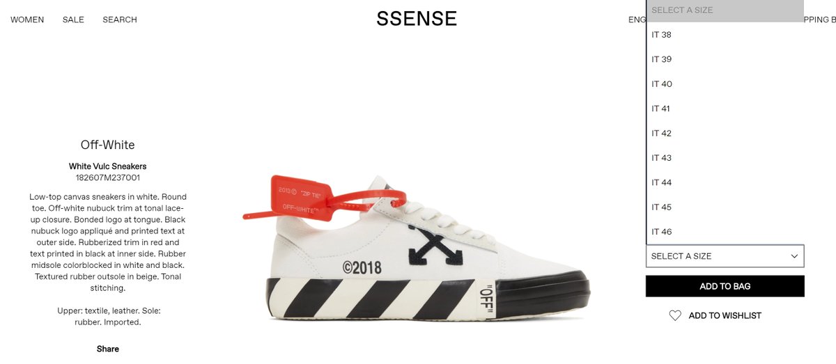 ssense off white vulc