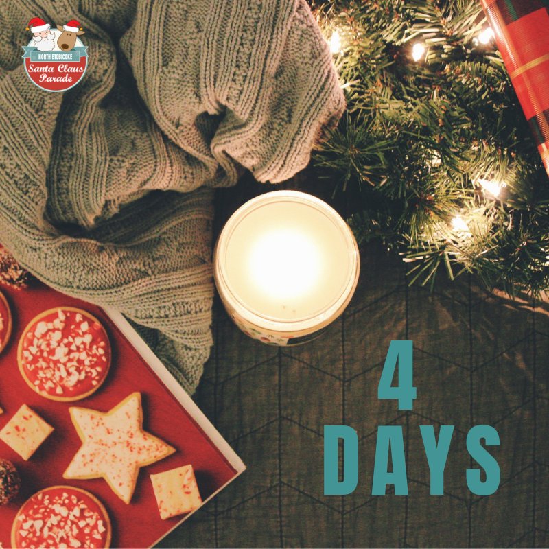 NEsantaparade's tweet photo. 🌲 🎅 🤶 4 more sleeps to go! 🎵🎶 On the fourth day of Christmas my true love gave to me the North Etobicoke Santa Claus Parade! 🎵🎶 Parade starts at 1:00pm on December 2nd! Will we see you there? ❄️⛄️ #NESParade2018 https://t.co/8wXcPX2Cfz