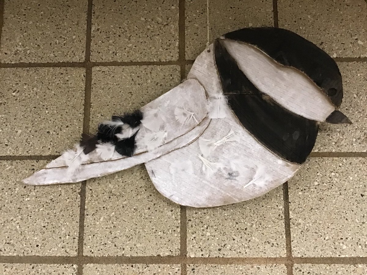 wavesandrocks's tweet image. Look out below! Birds in the hallway! #K12ArtChat #isd94