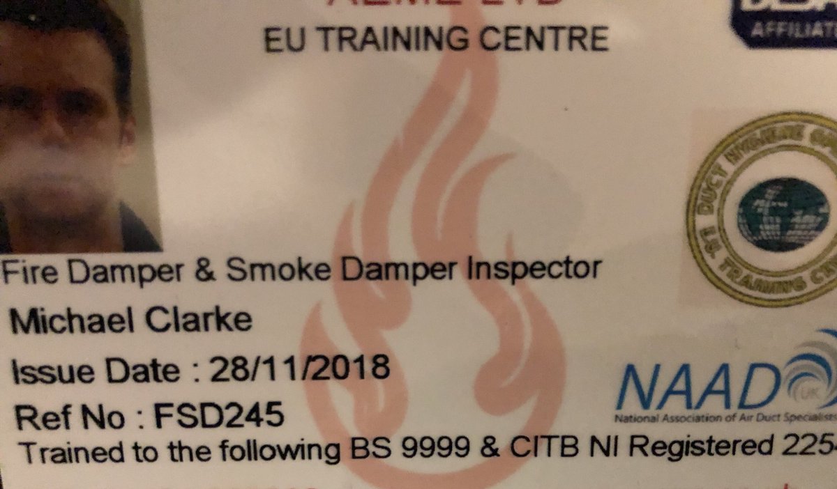 With the new Regulations on Inspecting and Maintaining Fire Dampers coming into force this year, we at 3rd Eye Fire &amp; Safety are delighting to announce that we are now fully Qualified and Certified in the full process of Inspecting, Testing and Maintaining Fire &amp; Smoke Dampers.