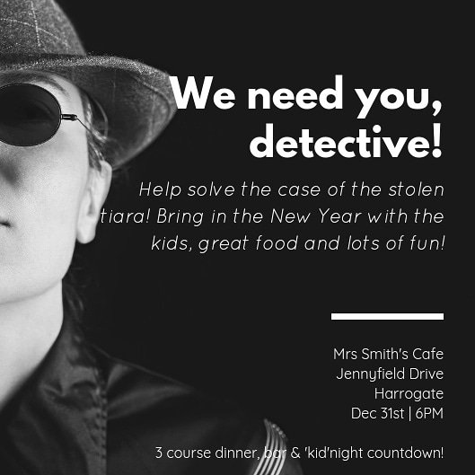 Looking for a family friendly NYE event with great food and lots of fun? Look no further #harrogate #familyfriendlynye