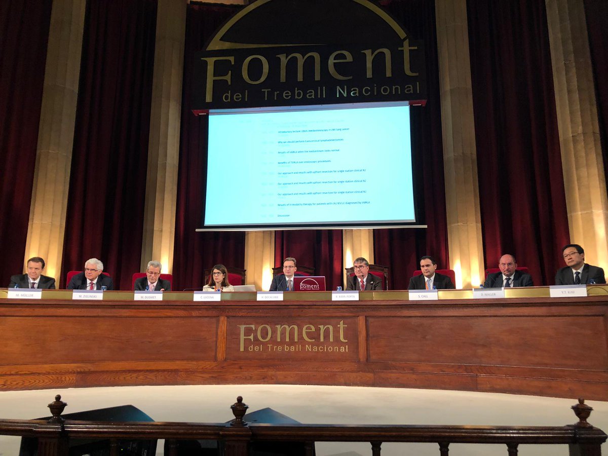 Mutua_Terrassa's tweet photo. Finalitza la primera jornada del 4th joint meeting #thoracicsurg2018 a #Barcelona, amb la ponència del Dr. Sergi Call: Results of #VAMLA when the mediastinum looks normal https://t.co/O3hzyLs4Cq