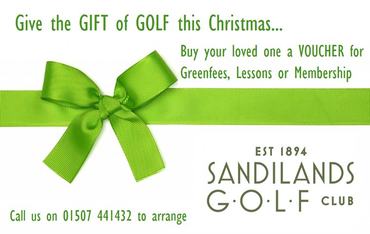 Give your loved one, the gift of Golf this Christmas at Lincolnshire's original Links course Call us a call on 01507 441432 or email us at golf@sandilandsgolfclub.co.uk to arrange Thanks