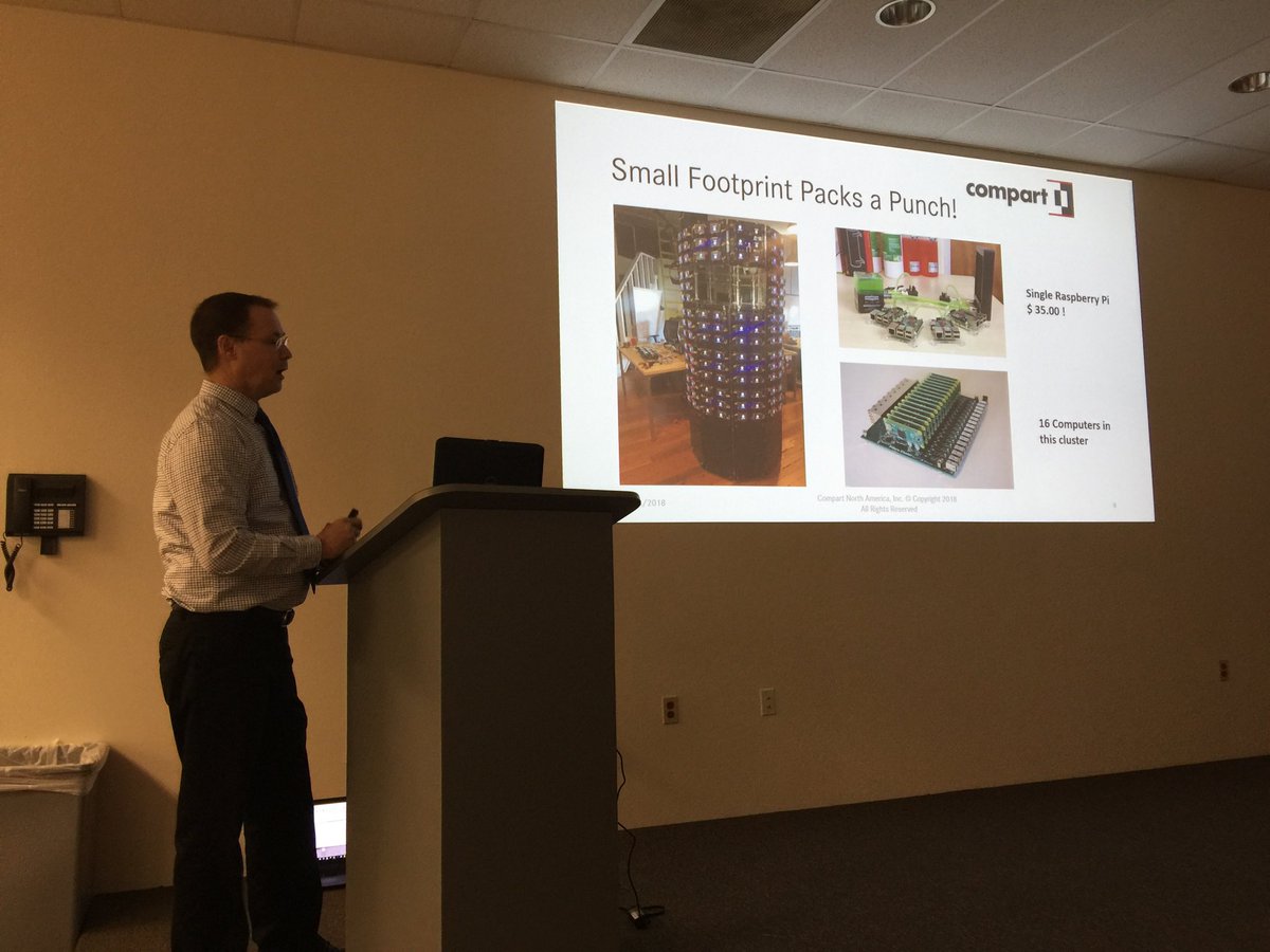 ktremblay7's tweet photo. John Lynch Compart’s VP Technology discusses the impact of Cloud Computing including pros and cons Xplor Roadshow at Allied Printing sponsored by Compart ⁦@compart_mktg⁩ https://t.co/HPxolzRCXE