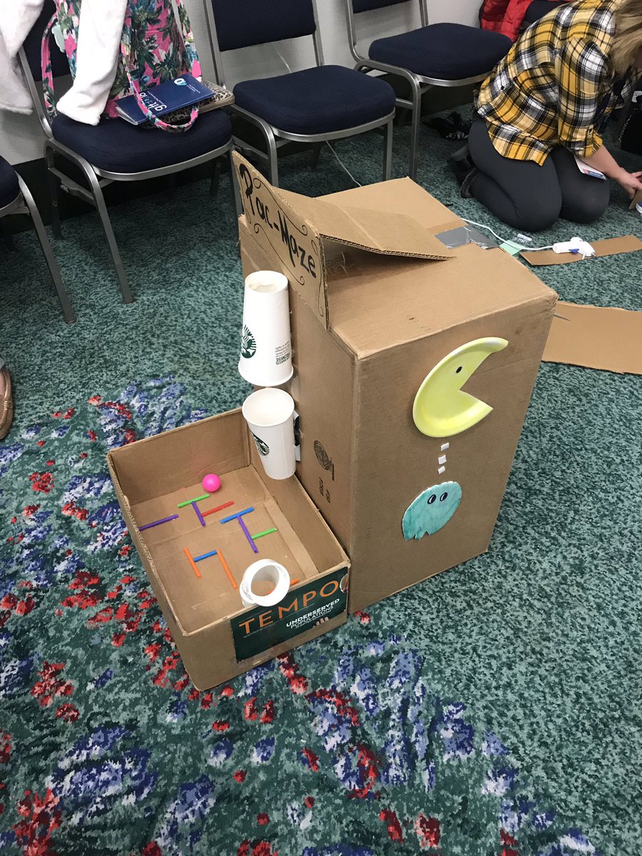 MrsBrummettGT's tweet image. Cardboard Challenge at TAGT! #giftED18 #csisd #ourWHY