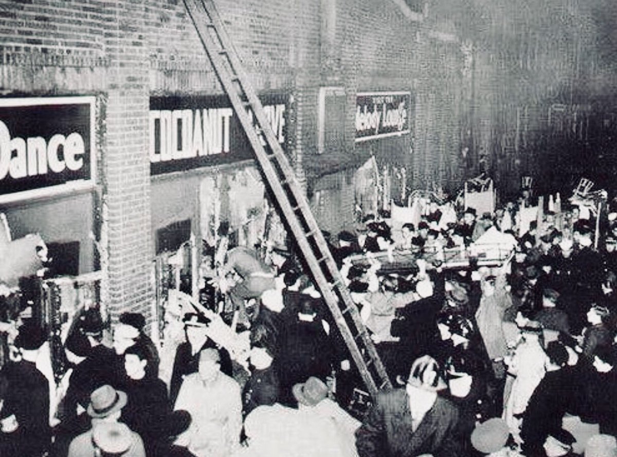 BostonFire's tweet image. 76 years ago today, on Nov. 28, 1942, The Cocoanut Grove in @CityOfBoston was the scene of one of the deadliest night club fires in history killing 492 people &amp;amp; injuring hundreds. This fire led to reforms in safety codes &amp;amp; improvements in burn treatment. @NFPA @MassGeneralNews