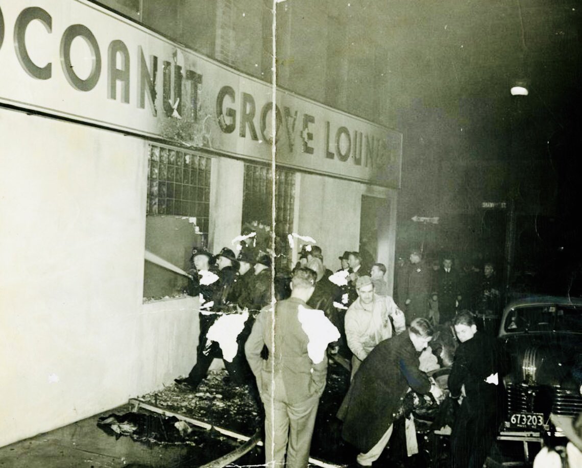 BostonFire's tweet image. 76 years ago today, on Nov. 28, 1942, The Cocoanut Grove in @CityOfBoston was the scene of one of the deadliest night club fires in history killing 492 people &amp;amp; injuring hundreds. This fire led to reforms in safety codes &amp;amp; improvements in burn treatment. @NFPA @MassGeneralNews